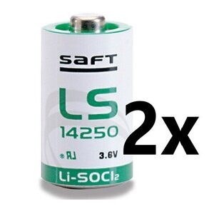 batterijen voor mustecHD dynamometer (2 x Saft type LS14250, 3,6 V Lithium , 1/2 AA Batterijen)